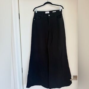 Frame Denim Women's Wide Leg Black Jeans